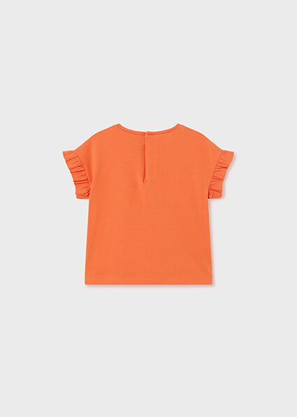 Mayoral Μπλούζα σταμπωτή Better Cotton μωρό πορτοκαλί, Κωδ. 24-01013-030