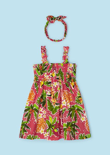 Mayoral Φόρεμα με κορδέλα κορίτσι φούξια, Κωδ. 24-03947-017