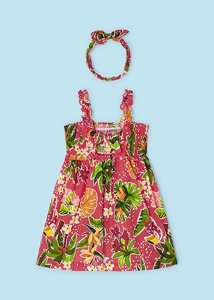 Mayoral Φόρεμα με κορδέλα κορίτσι φούξια, Κωδ. 24-03947-017