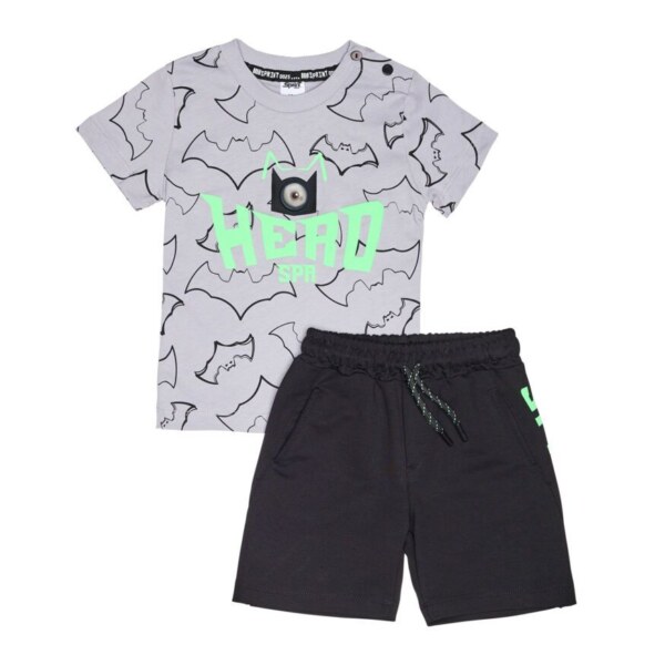 Sprint Σετ βερμούδα και μπλούζα για αγόρι γκρι, Κωδ.241-1039