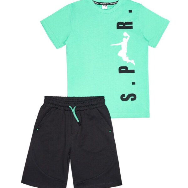 Sprint Σετ βερμούδα και μπλούζα για αγόρι τιρκουάζ, Κωδ.241-3029