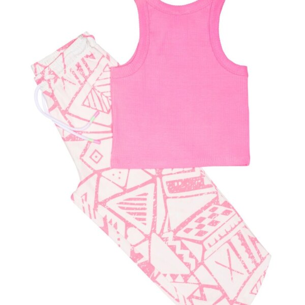 Sprint Σετ κολάν και μπλούζα για κορίτσι ροζ, Κωδ.241-4026