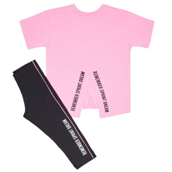 Sprint Σετ κολαν και μπλούζα για κορίτσι ροζ, Κωδ.241-4054