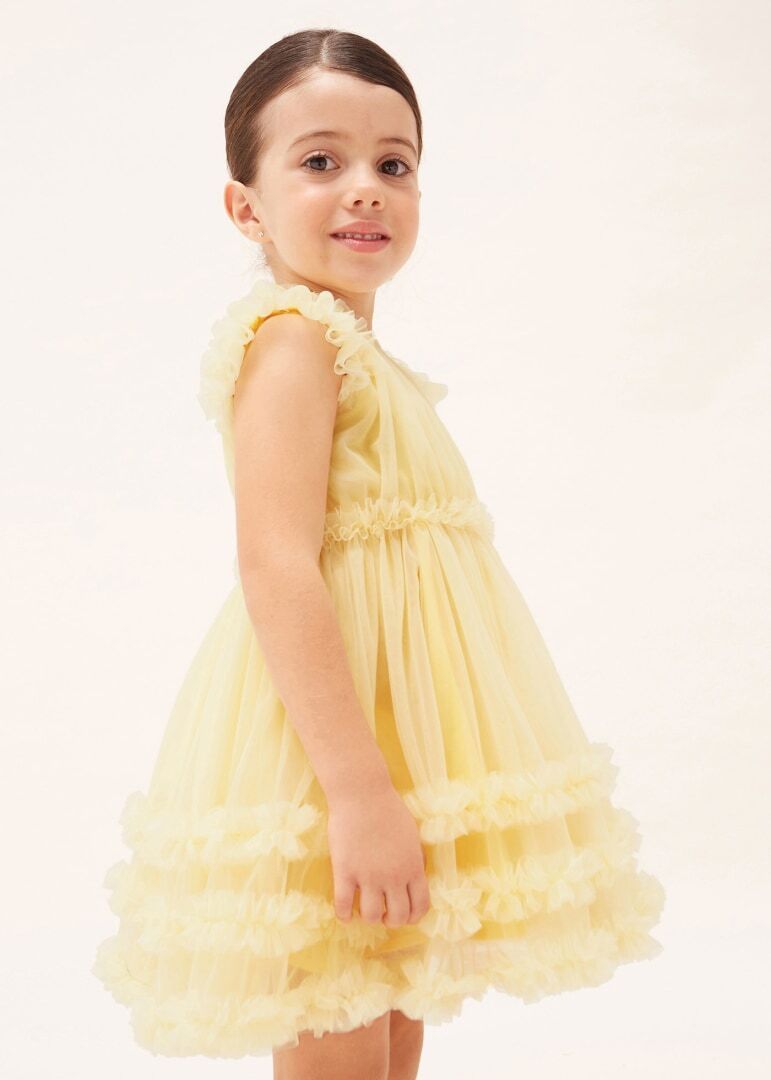MAYORAL Φόρεμα με τούλι για κορίτσια κίτρινο, Κωδ. 23-03918-060